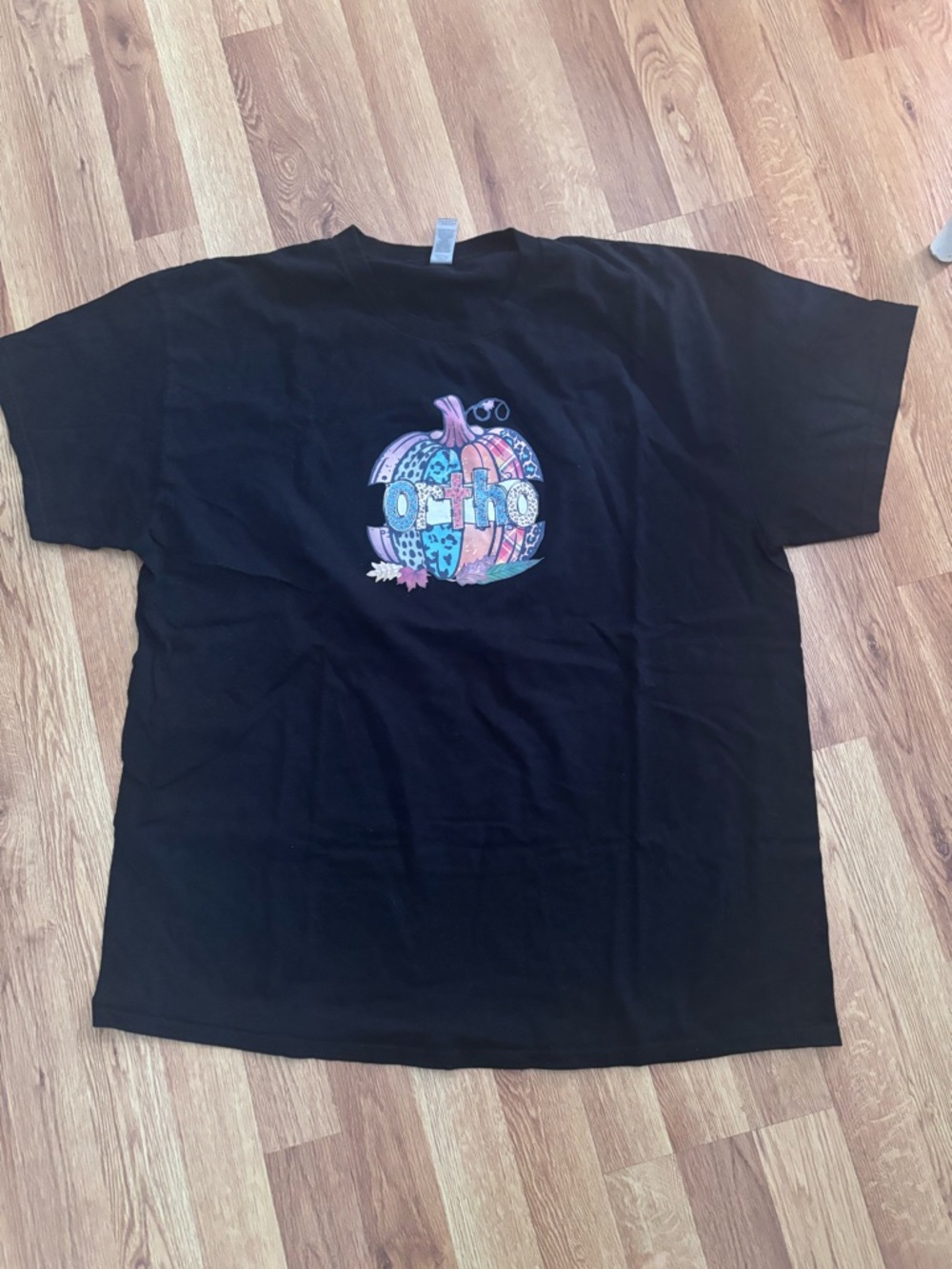 Black Graphic Pumpkin T-Shirt